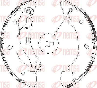 Remsa 4107.00 - Тормозные башмаки, барабанные parts5.com