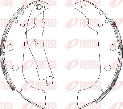 Remsa 4135.01 - Тормозные башмаки, барабанные parts5.com