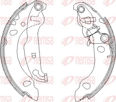 Remsa 4138.00 - Тормозные башмаки, барабанные parts5.com