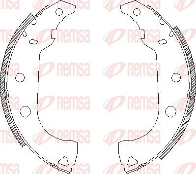 Remsa 4176.00 - Тормозные башмаки, барабанные parts5.com