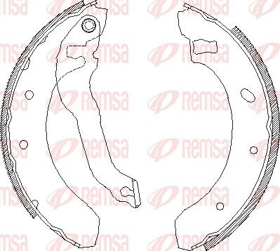 Remsa 4395.00 - Тормозные башмаки, барабанные parts5.com