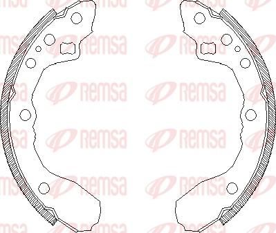 Remsa 4344.00 - Тормозные башмаки, барабанные parts5.com