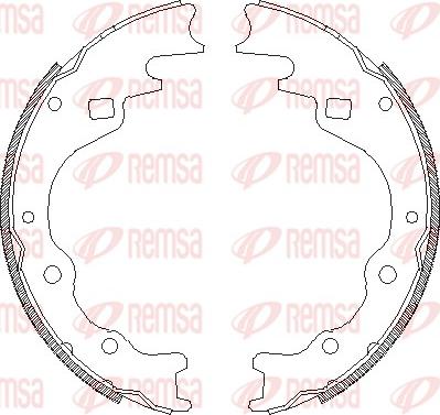 Remsa 4365.00 - Тормозные башмаки, барабанные parts5.com