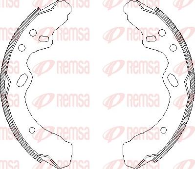 Remsa 4366.00 - Тормозные башмаки, барабанные parts5.com