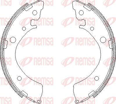 Remsa 4367.00 - Тормозные башмаки, барабанные parts5.com