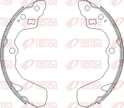 Remsa 4386.00 - Тормозные башмаки, барабанные parts5.com