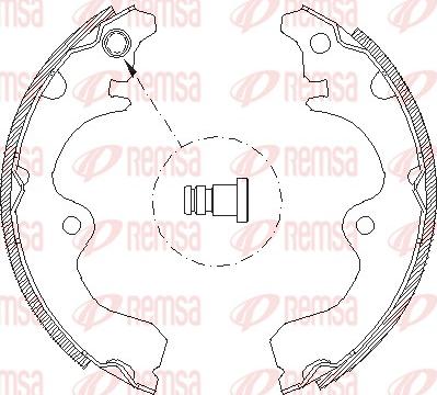 Remsa 4334.01 - Brake Shoe, Drum brakes parts5.com