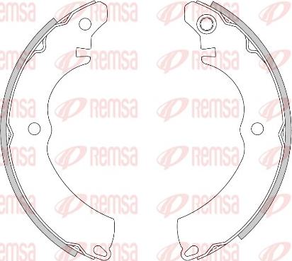 Remsa 4291.00 - Тормозные башмаки, барабанные parts5.com