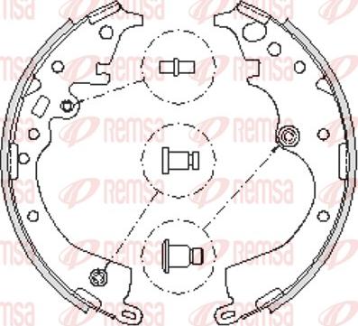 Remsa 4239.00 - Тормозные башмаки, барабанные parts5.com