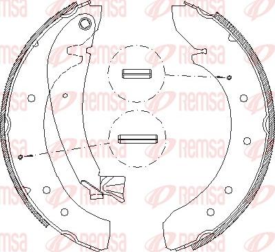 Remsa 4719.00 - Тормозные башмаки, барабанные parts5.com