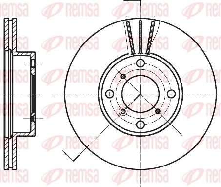 Remsa 6950.10 - Тормозной диск parts5.com