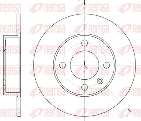 Remsa 6616.00 - Тормозной диск parts5.com