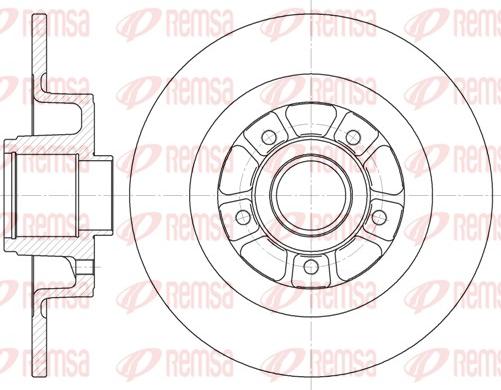 Remsa 6613.00 - Тормозной диск parts5.com