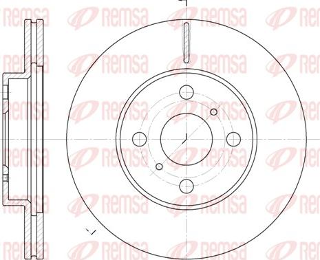 Remsa 6635.10 - Тормозной диск parts5.com