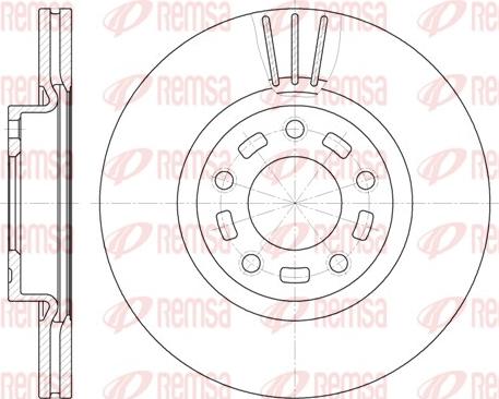 Remsa 6672.10 - Тормозной диск parts5.com