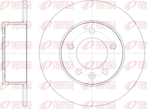 Remsa 61412.00 - Тормозной диск parts5.com