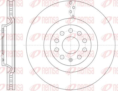 Remsa 61485.10 - Тормозной диск parts5.com