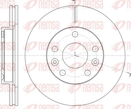 Remsa 61478.10 - Тормозной диск parts5.com