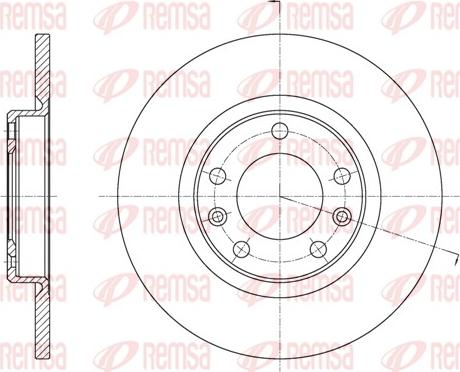 Remsa 61555.00 - Тормозной диск parts5.com