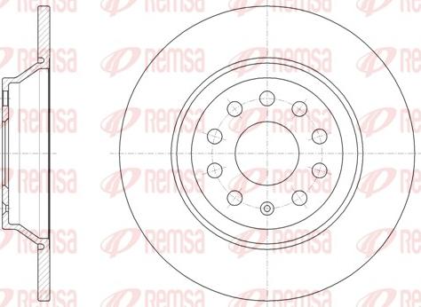 Remsa 61587.00 - Тормозной диск parts5.com