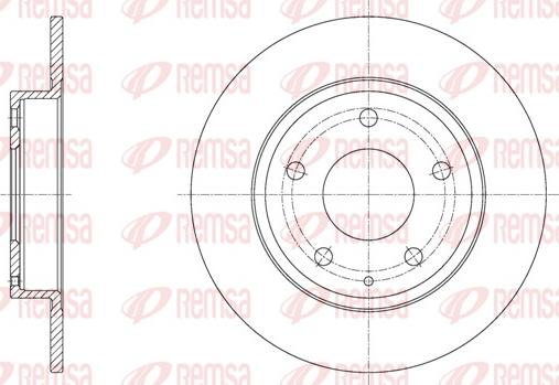 Remsa 61575.00 - Тормозной диск parts5.com