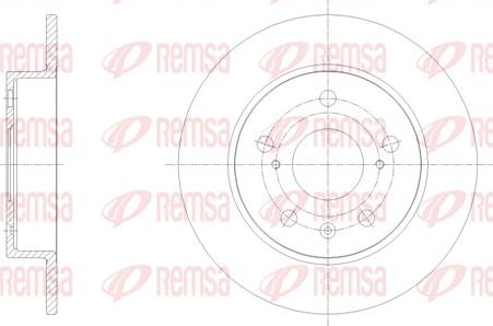 Remsa 61666.00 - Тормозной диск parts5.com