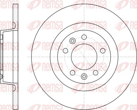 Remsa 61053.00 - Тормозной диск parts5.com