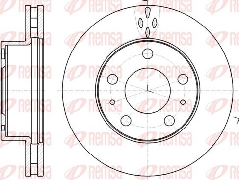 Remsa 61016.10 - Тормозной диск parts5.com