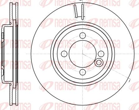 Remsa 61081.10 - Тормозной диск parts5.com