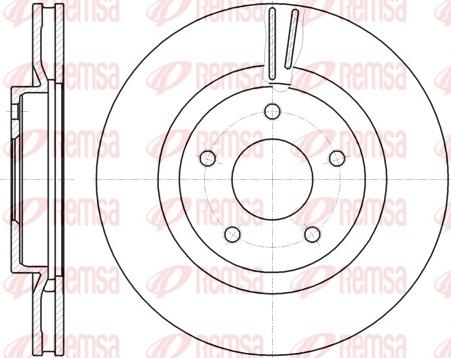 Remsa 61087.10 - Тормозной диск parts5.com