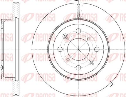 Remsa 61038.10 - Тормозной диск parts5.com