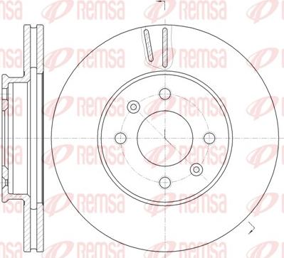 Remsa 61023.10 - Тормозной диск parts5.com