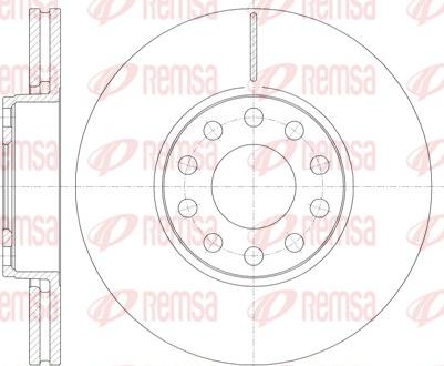 Remsa 61227.10 - Тормозной диск parts5.com