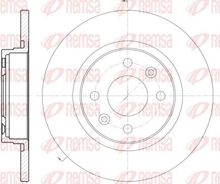 Remsa 6809.00 - Тормозной диск parts5.com