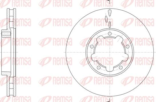 Remsa 62091.10 - Тормозной диск parts5.com