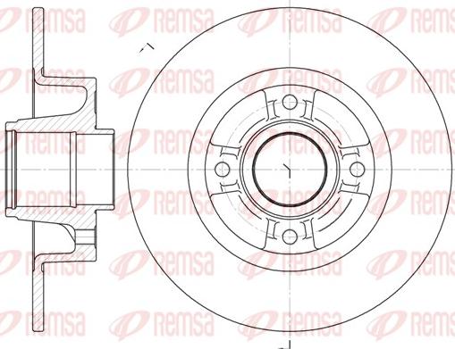 Remsa 6750.00 - Тормозной диск parts5.com