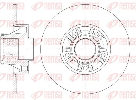 Remsa 6733.20 - Тормозной диск parts5.com