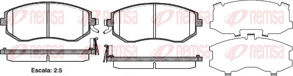 Remsa 0951.04 - Тормозные колодки, дисковые, комплект parts5.com