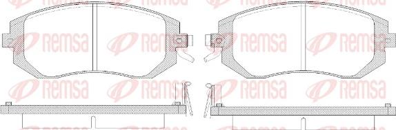 Remsa 0951.14 - Тормозные колодки, дисковые, комплект parts5.com