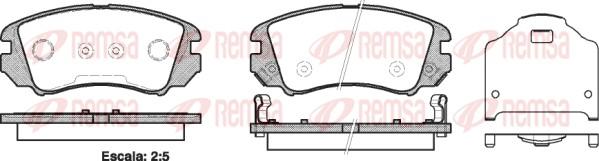 Remsa 0953.22 - Тормозные колодки, дисковые, комплект parts5.com