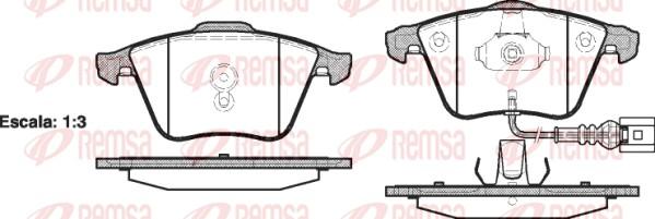 Remsa 0964.41 - Тормозные колодки, дисковые, комплект parts5.com