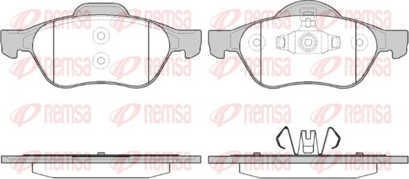 Remsa 0962.40 - Тормозные колодки, дисковые, комплект parts5.com