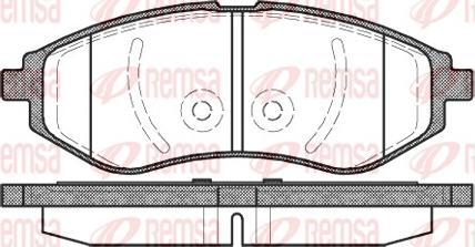 Remsa 0986.00 - Тормозные колодки, дисковые, комплект parts5.com