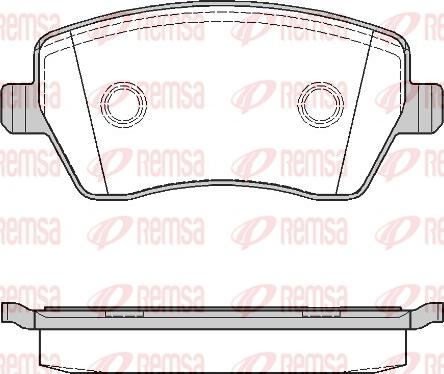 Remsa 0987.00 - Тормозные колодки, дисковые, комплект parts5.com