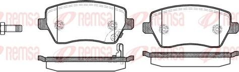 Remsa 0987.11 - Тормозные колодки, дисковые, комплект parts5.com