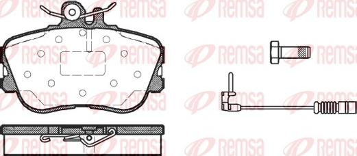 Remsa 0445.02 - Тормозные колодки, дисковые, комплект parts5.com