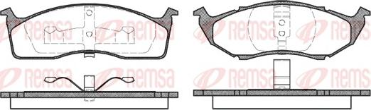 Remsa 0447.00 - Тормозные колодки, дисковые, комплект parts5.com