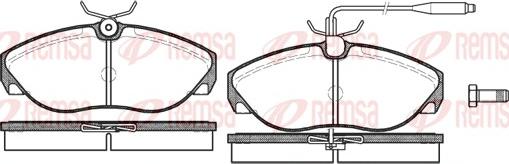 Remsa 0486.02 - Тормозные колодки, дисковые, комплект parts5.com