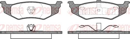 Remsa 0482.00 - Тормозные колодки, дисковые, комплект parts5.com