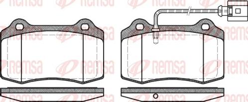 Remsa 0434.01 - Тормозные колодки, дисковые, комплект parts5.com